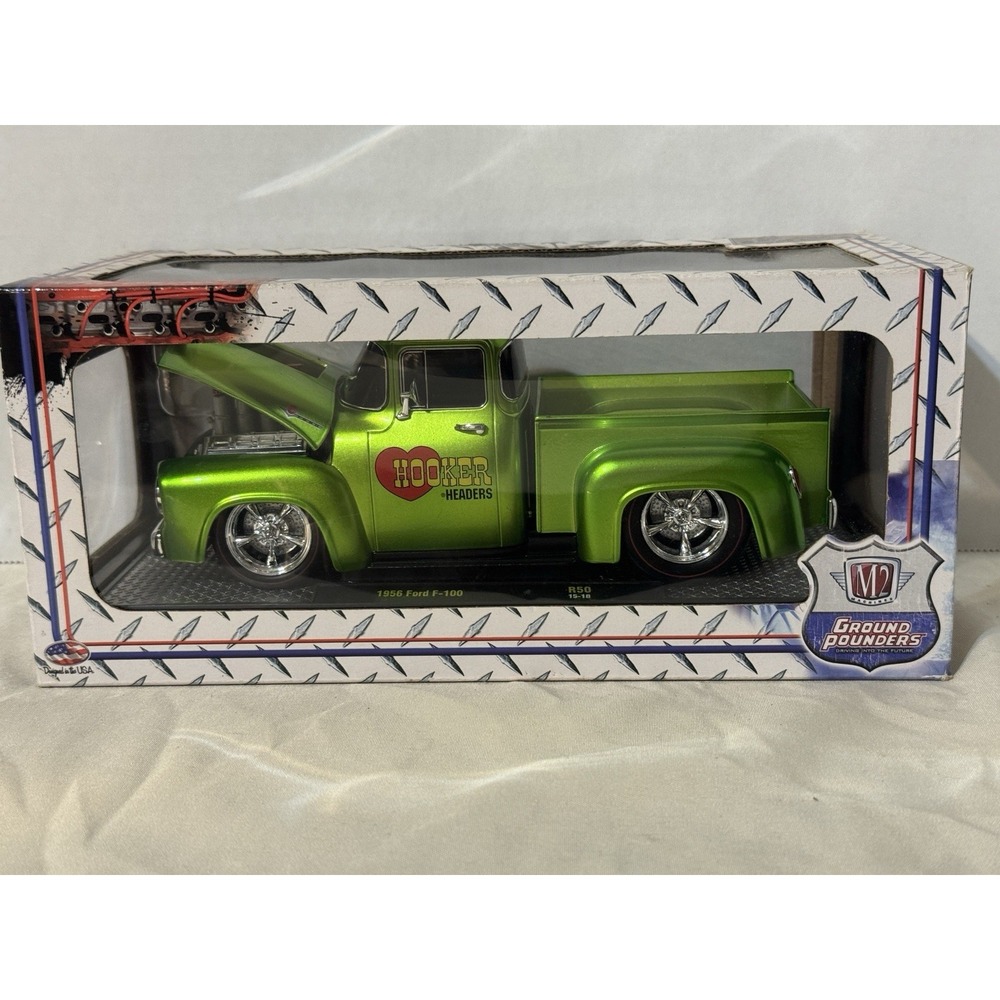 M2 Machines Ground Pounders 1956 Ford 56 F-100 Pickup Truck Hooker R50 15-18